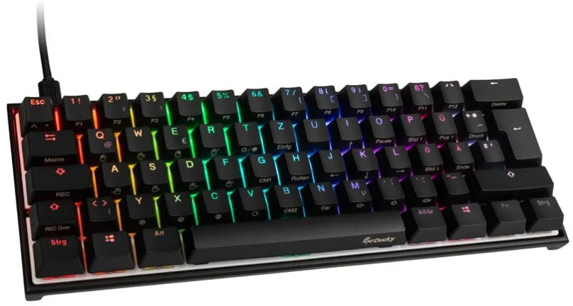 Ducky Mecha Mini herní klávesnice, MX-Red, RGB-LED - černá