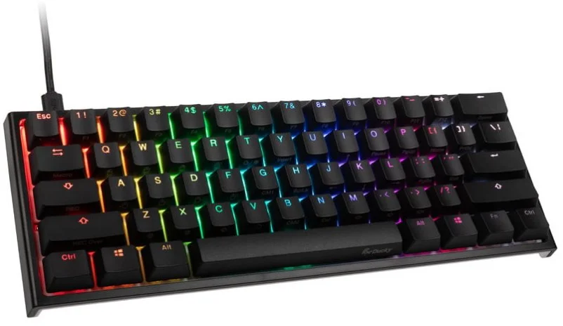 Ducky One 2 Mini herní klávesnice, MX-Speed Silver, RGB-LED, černá (US)