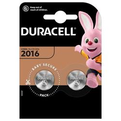 Duracell lithiová knoflíková baterie, 2 ks (CR2016)