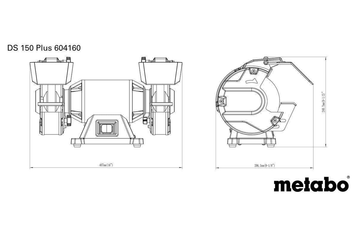 Dvojkotúčová brúska METABO DS 150 PLUS (604160000)
