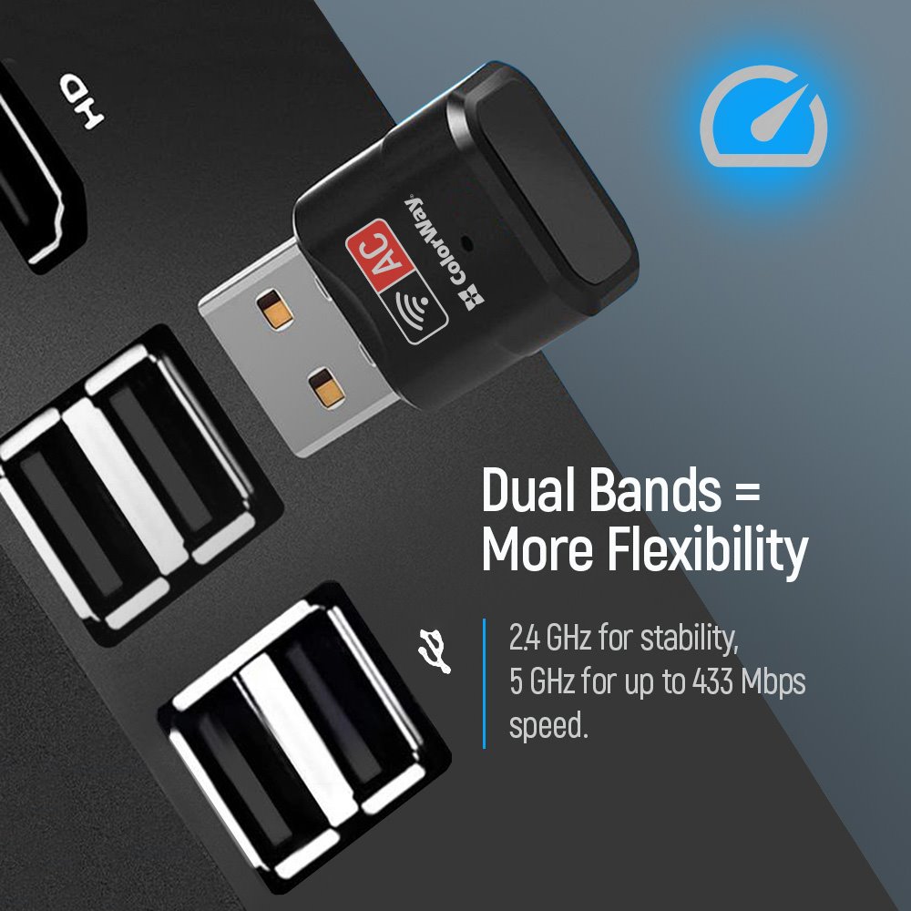 Dvojpásmový adaptér USB Wi-Fi ColorWay
