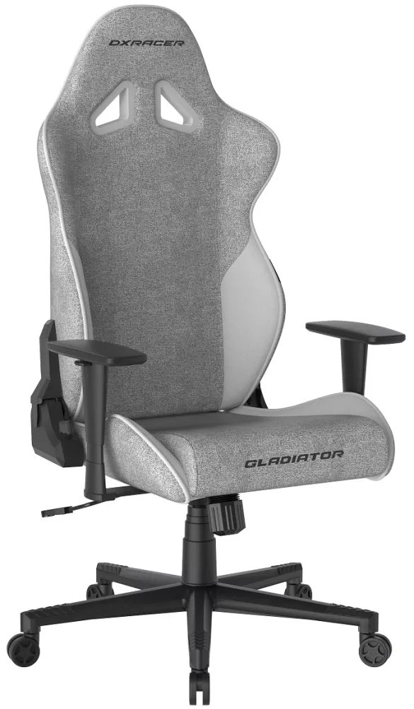 DXRacer GLADIATOR šedá a biela (látka)