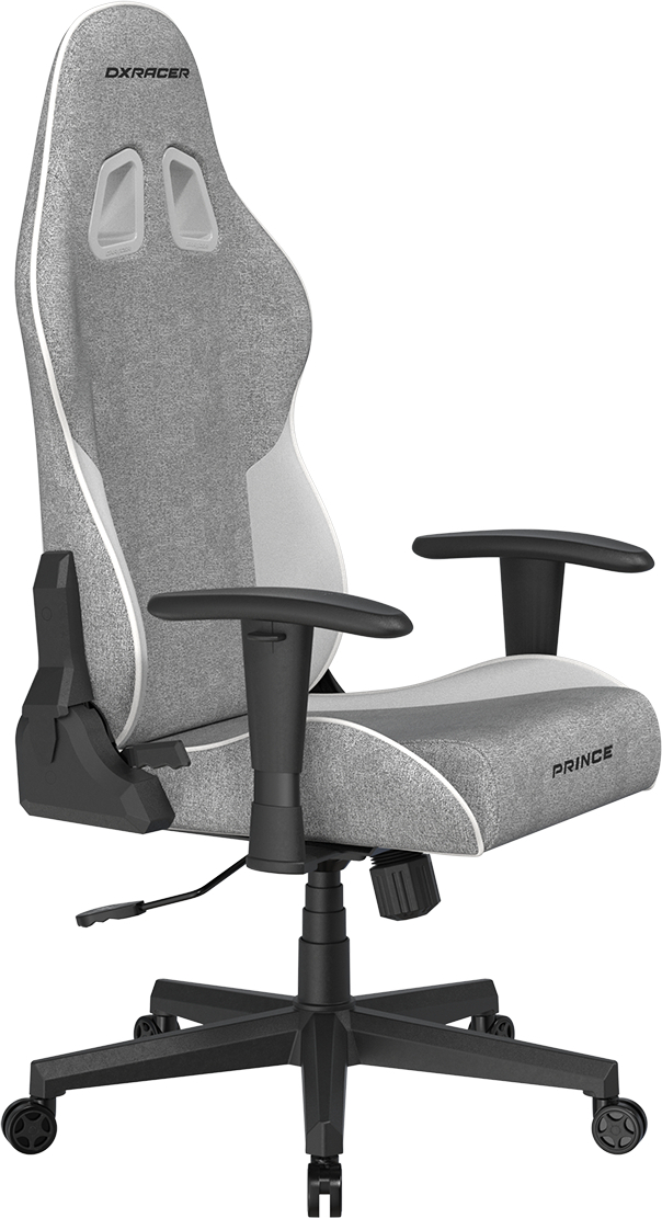 DXRacer Prince, šedo-bílá, látková