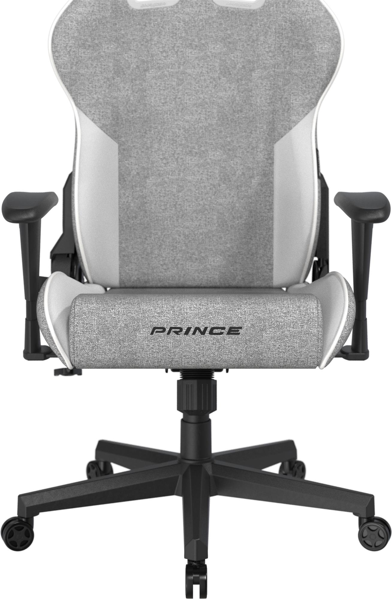 DXRacer Prince, šedo-bílá, látková