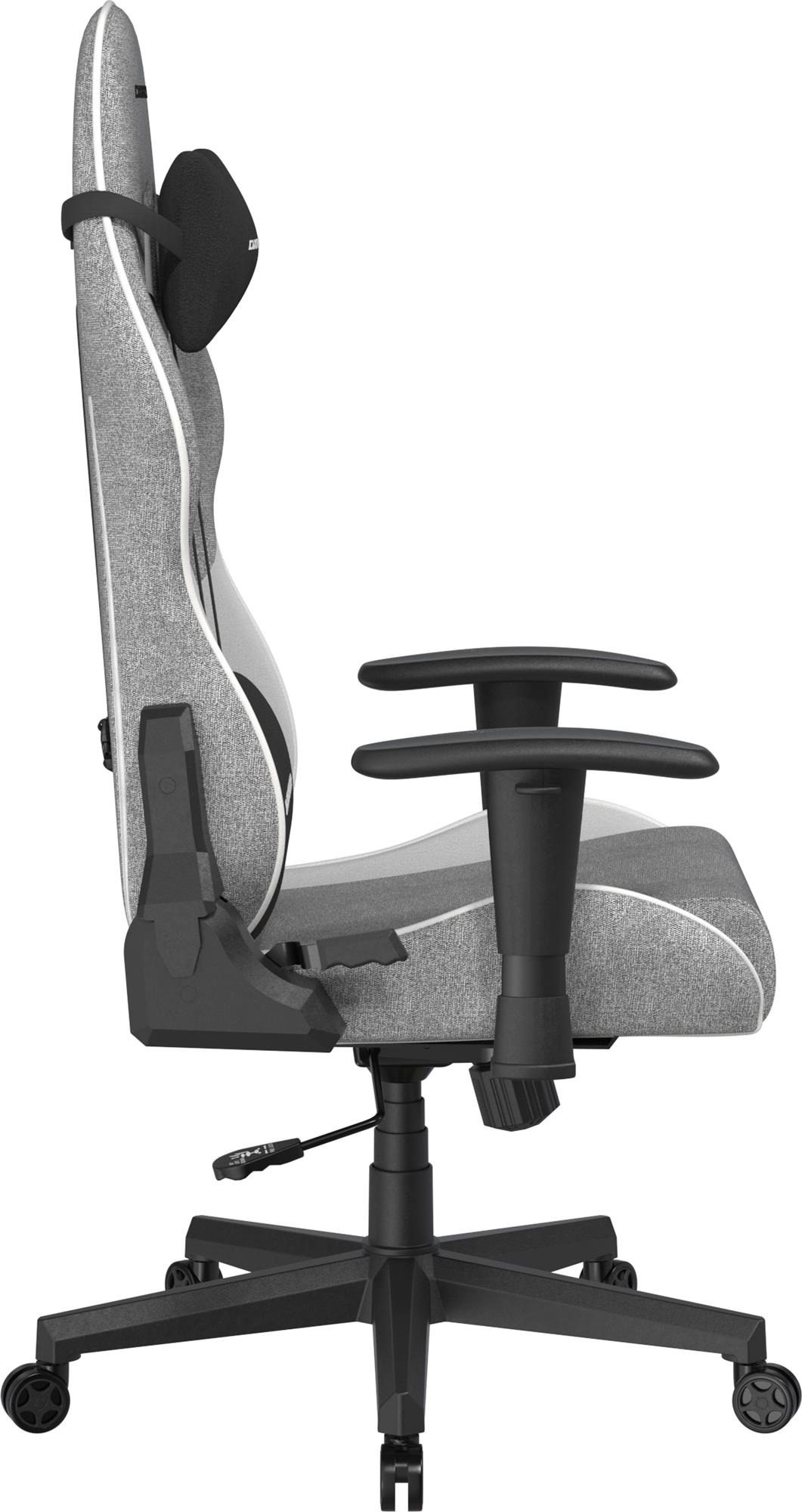 DXRacer Prince, šedo-bílá, látková