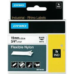 Dymo páska Rhino, S0718120, 19mm, bílá/černá - polyamid 774409 - Pásky a štítky