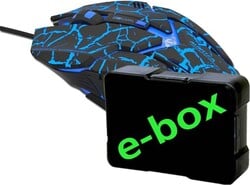 E-blue Auroza Gaming Myš drátová, černá, 4000DPI, e-box