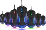 E-blue Auroza Gaming V2 Myš drátová, černá, 5000DPI, e-box