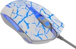 E-blue Cobra Myš drátová, bílo-modrá, 2500DPI, e-box