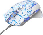 E-blue Mazer Pro Myš drátová, bílo-modrá, 2500DPI