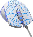E-blue Mazer Pro Myš drátová, bílo-modrá, 2500DPI