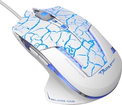 E-blue Mazer Pro Myš drátová, bílo-modrá, 2500DPI