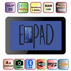 E-Pad tablet QUAD Premium 10,1" IPS Black (TS-M103B-IPS)