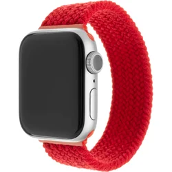 Elastický nylonový remienok FIXED Nylonový remienok pre Apple Watch 38/40/41 mm, veľkosť XL, červený