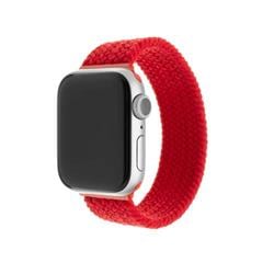 Elastický nylonový řemínek FIXED Nylon Strap pro Apple Watch 38/40/41mm, velikost XS, červený