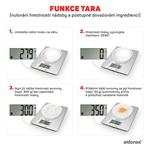ELDONEX SteelGlass kuchyňská váha, 5 kg, sklo + nerez