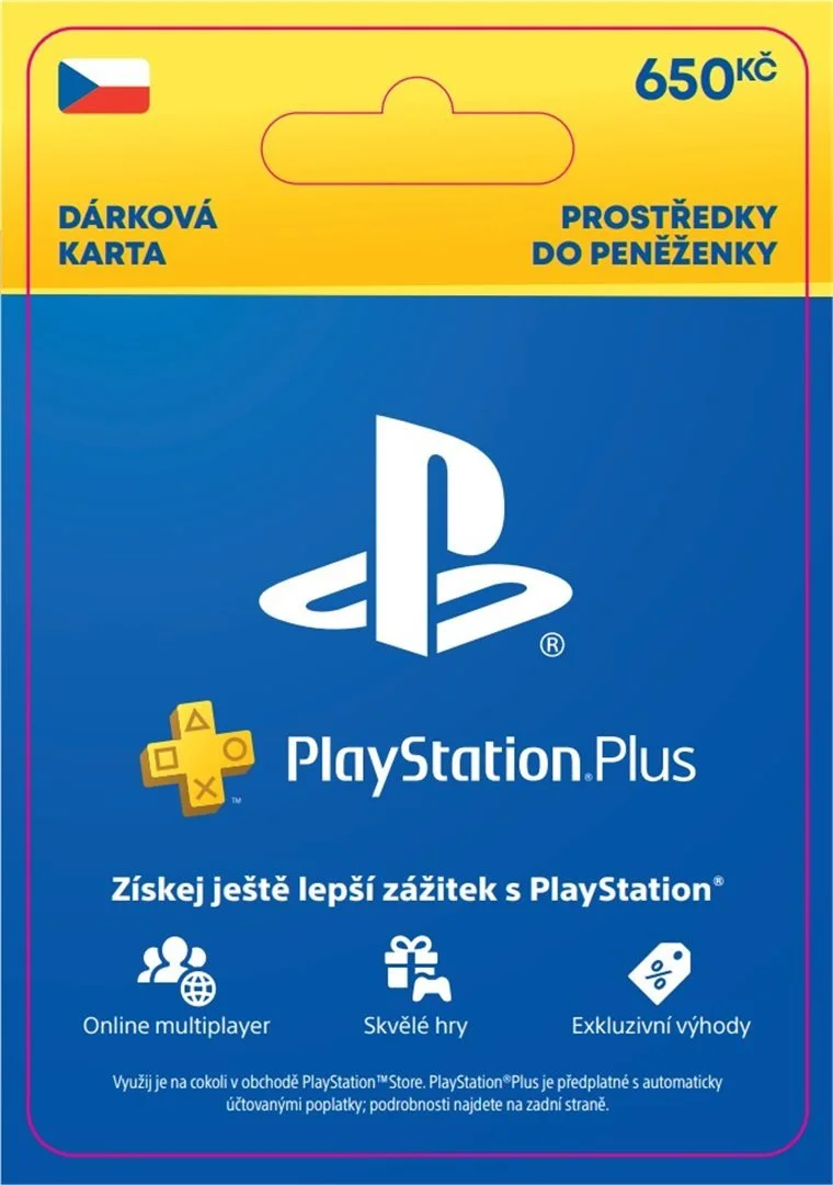 Elektronická peňaženka PlayStation Store CZ - kredit 650 Kč