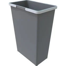 Elletipi Plastový koš s rukojeťmi Cover BIG XL, 35 l, šedý, 53 x 22,5 x 37 cm