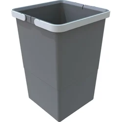 Elletipi Plastový koš s rukojeťmi Cover MEDIUM, 12 l, šedý, 34 x 22,5 x 22,5 cm