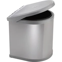 Elletipi Vstavaný odpadkový kôš RING - na dvere, 10 l, nerezová oceľ