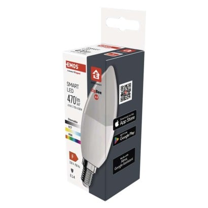 Emos Chytrá LED žárovka GoSmart svíčka / E14 / 4,8 W (40 W) / 470lm / RGB / stmívatelná /Zigbee