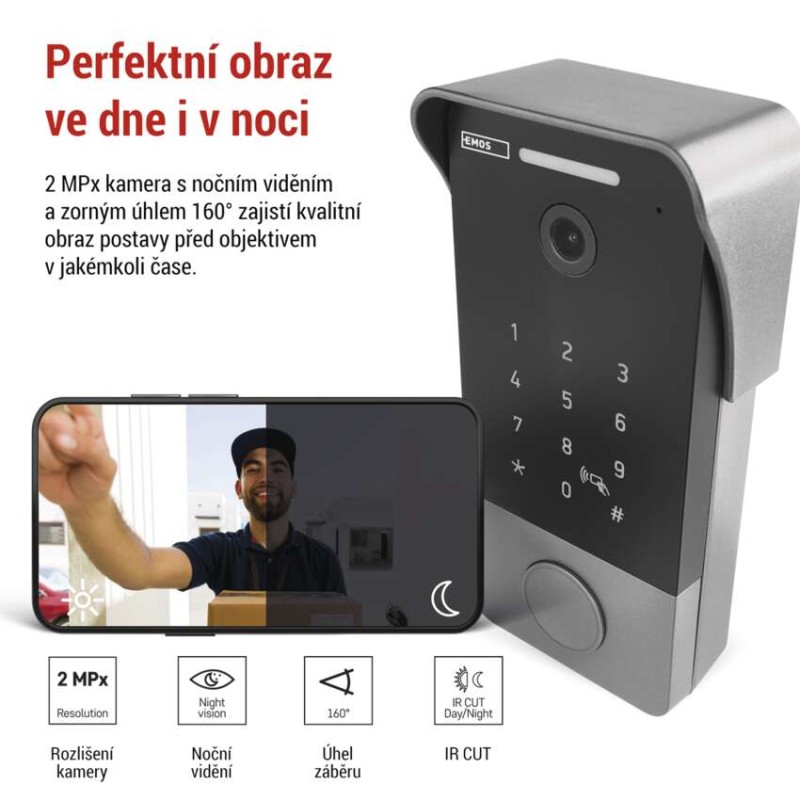 EMOS GoSmart videozvonek IP-21PoE