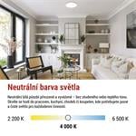 EMOS LED nástenné svietidlo TIVI, trieda A, kruhové, biele, 19 W, IP44, neutrálna biela