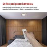 EMOS LED přisazené svítidlo ILVI, kruhové 30W, stmívání+CCT, dřevo