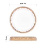 EMOS LED přisazené svítidlo ILVI, kruhové 45W, stmívání+CCT, dřevo
