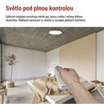 EMOS LED přisazené svítidlo ILVI, kruhové 45W, stmívání+CCT, dřevo