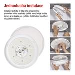 EMOS LED přisazené svítidlo TIVI, A CLASS, MW sensor, kruhové bílé 12,5W, IP44, neutrální bílá