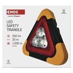 EMOS LED varovný trojúhelník, nabíjecí, COB LED + červená LED