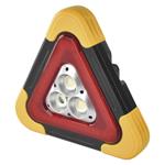 EMOS LED výstražný trojuholník, dobíjateľný, COB LED + červená LED