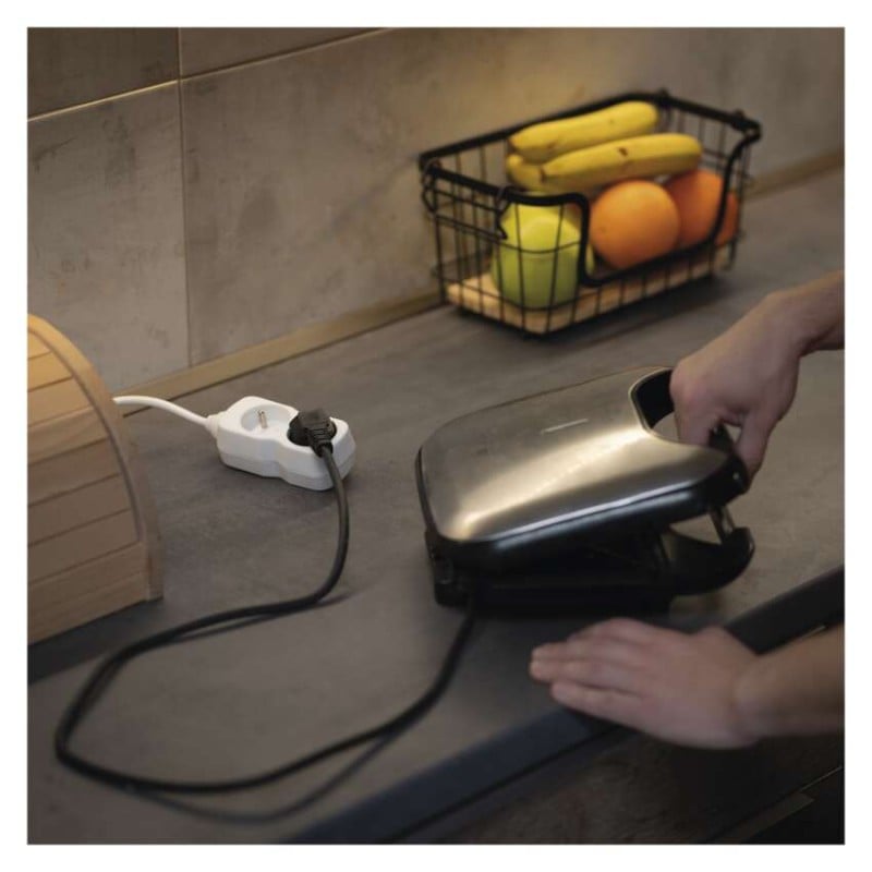 Emos prodlužovací kabel 3 m / 2 zásuvka / bílý / PVC / 1 mm2