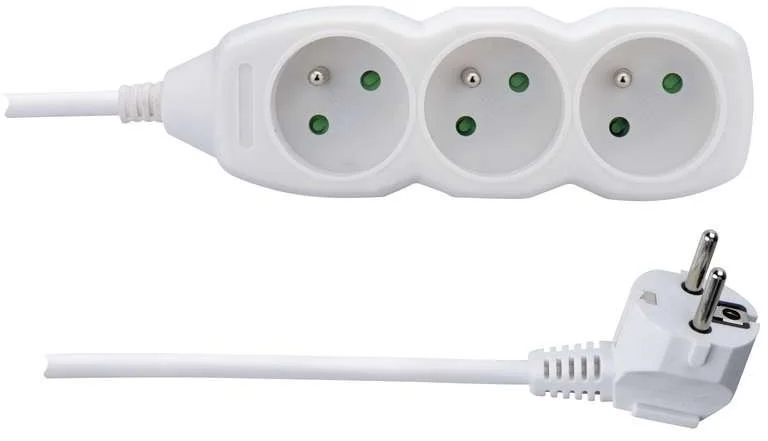 EMOS Prodlužovací kabel 3 zásuvky 1,5m, bílý