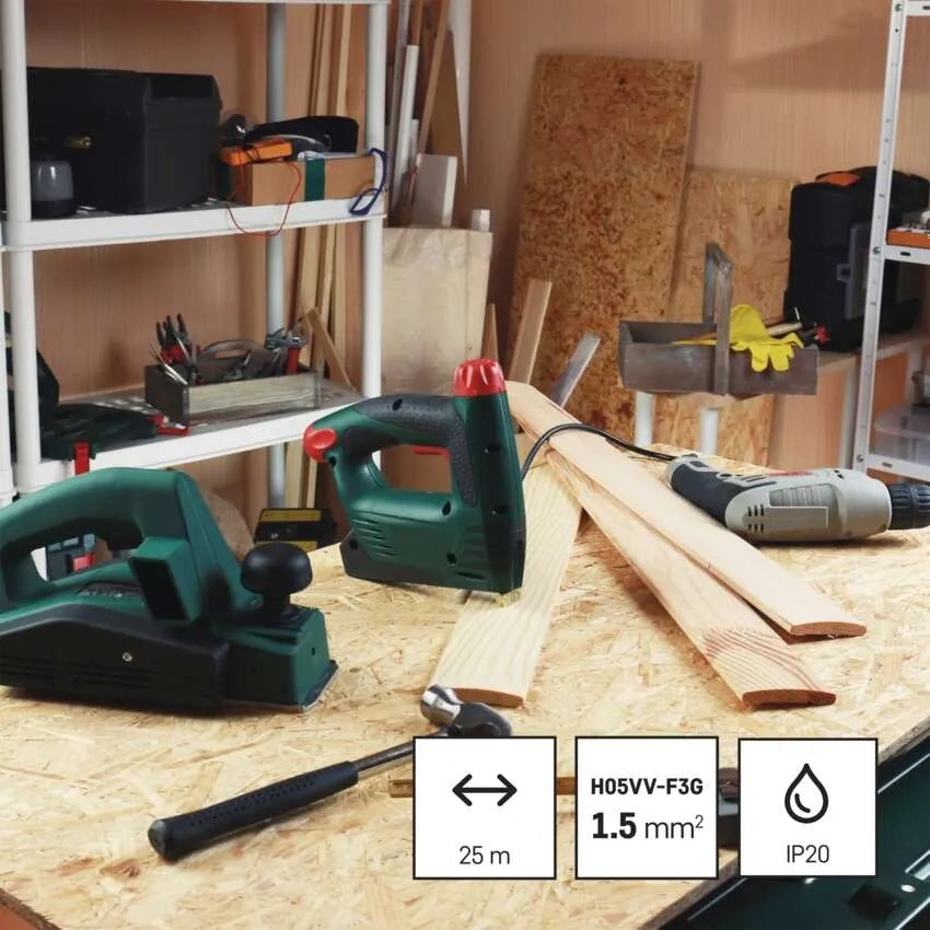 EMOS Prodlužovací kabel na bubnu, pevný střed, 25m