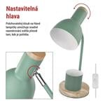 EMOS Stolná lampa POPPY na žiarovku E27, zelená