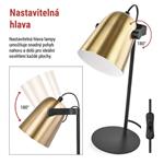 EMOS Stolní lampa NINA na žárovku E27, zlatá