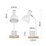 EMOS Stolní lampa POPPY na žárovku E27, bílá
