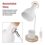 EMOS Stolní lampa POPPY na žárovku E27, bílá