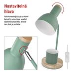EMOS Stolní lampa POPPY na žárovku E27, zelená