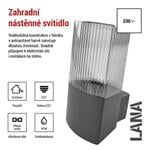 EMOS Záhradné nástenné svietidlo LANA 1554000013