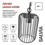 EMOS Zahradní závěsné svítidlo SALVIA 1554001000