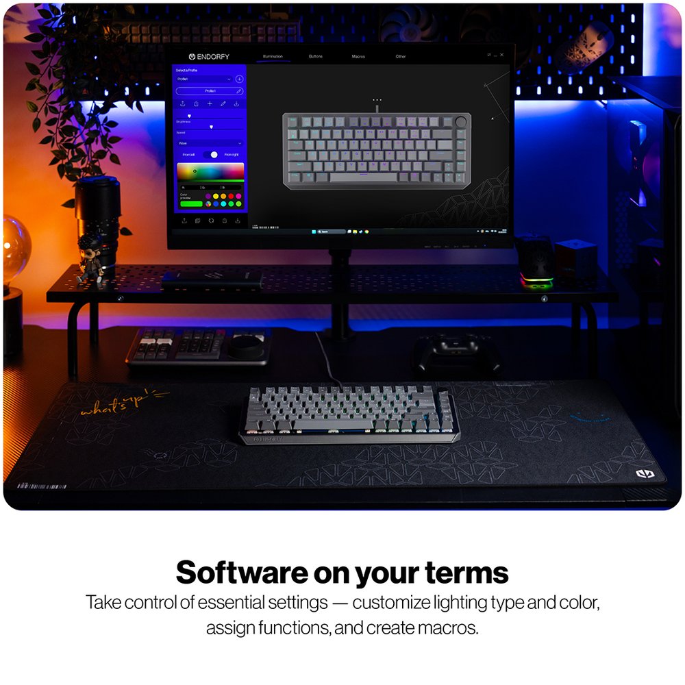 Endorfy mechanická klávesnice Thock V2 75% / drátová / US layout