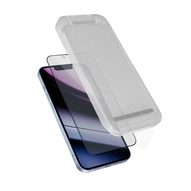 Epico Antiblue Glass 3D Ultra-široké krytí s aplikátorem proti prachu pro iPhone 13/13 Pro/14/16e