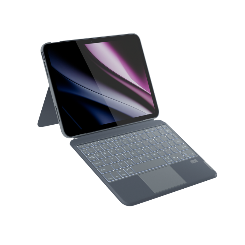 Epico Backlit Keyboard Case for Apple iPad 11" (2018/2020/2021/2022)/Air 10,9"/10,9" M1/Air 11" M2/Air 11" M3 - Čeština - šedá