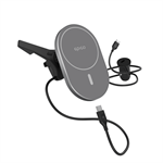 Epico Ellipse bezdrátová autonabíječka 15W s podporou uchycení MagSafe a s adaptérem v balení - vesmírně šedá