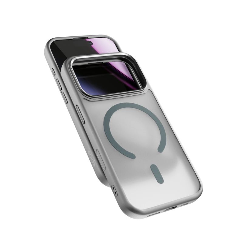 Epico HeroMatte Pro Mag+ Case | iPhone 17 Pro Max | sivé | kompatibilné s Qi2 a MagSafe | ochrana celého prstenca a ostrova fotoaparátu