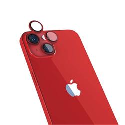 Epico Hliníkové ochranné sklo na objektív fotoaparátu pre iPhone 14 / 14 Plus (6,1") - červené