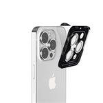 Epico Hliníkové ochranné sklo na objektív fotoaparátu pre iPhone 14 Pro / 14 Pro Max (6,1") - strieborné